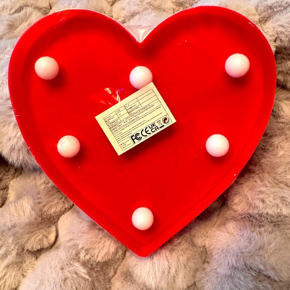 Light up red back with white lights “LOVE” and heart sign combo. - Picture 2 of 3